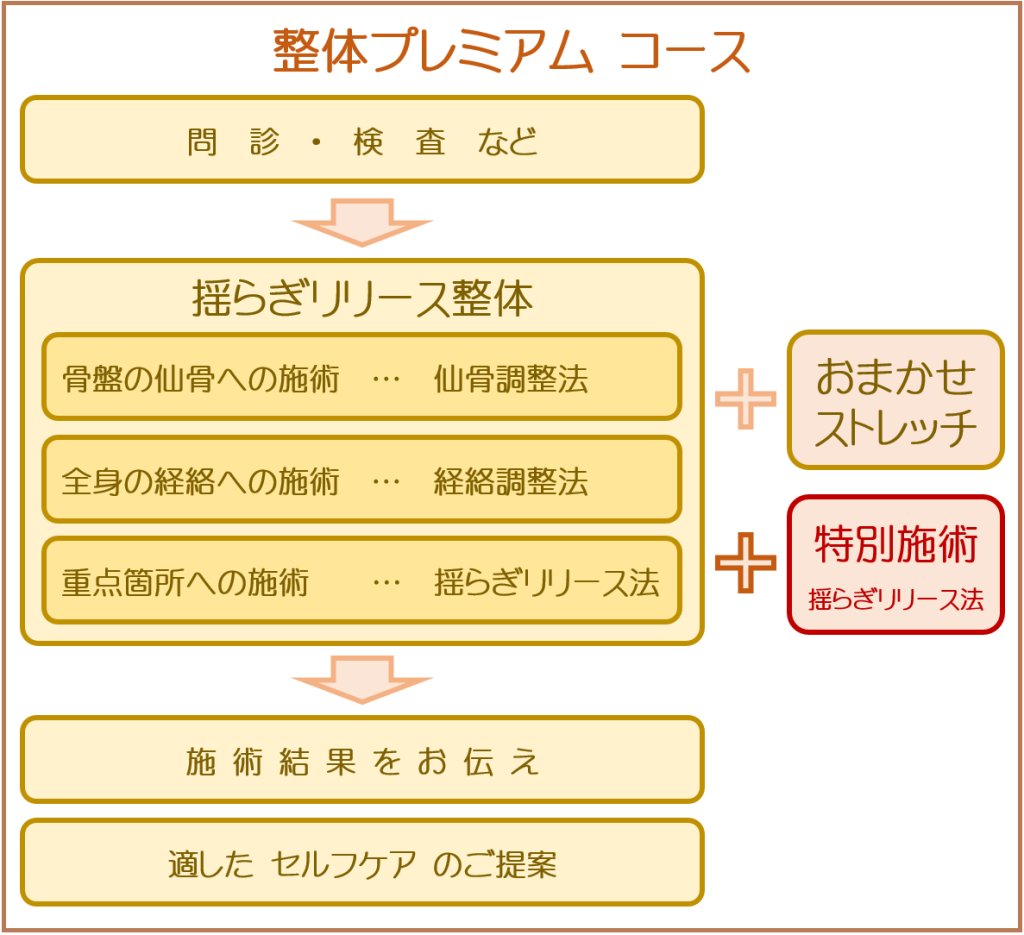 ゆらぎリリース整体 整体プレミアムコース