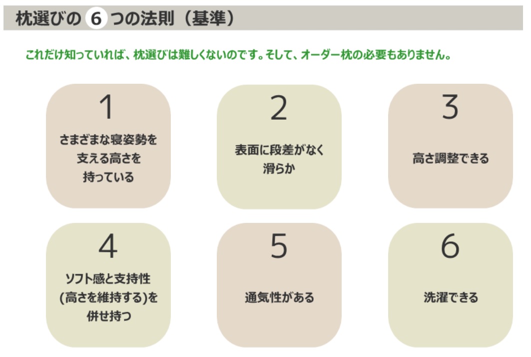 枕選び6つの法則